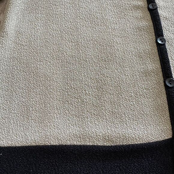 Liz Baker Essentials Women's S Black Tan Colorblock Two-fer Short Sleeve Blouse - Picture 7 of 10